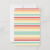 Retro halve daisy Baby shower Bedankkaart (Achterkant)