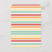 Retro halve daisy Baby shower Informatiekaartje (Achterkant)