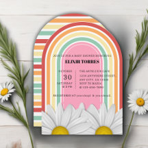 Retro halve daisy Baby shower