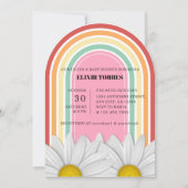 Retro halve daisy Baby shower Kaart (Voorkant)