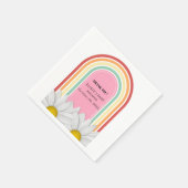 Retro halve daisy Baby shower Servet (Hoek)
