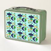 Retro Halvemaan Totem Vorm Metal Lunch Box (Achterkant)