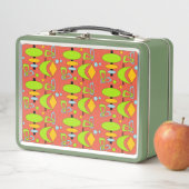 Retro Halvemaan Totem Vorm Metal Lunchbox (In situ)