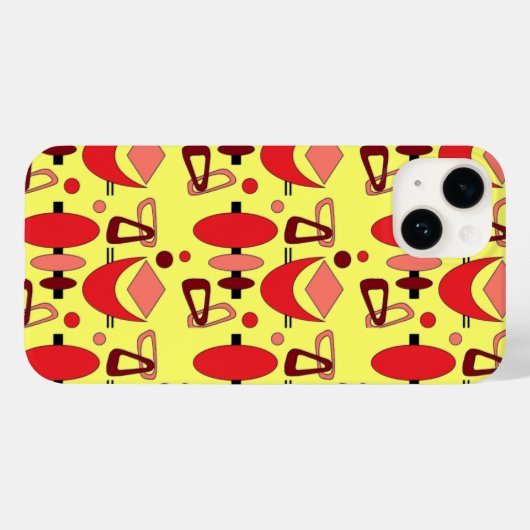 Retro Halvemaan Totem Vormgeving Case-Mate iPhone Case (Achterkant (horizontaal))