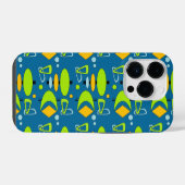 Retro Halvemaan Totem Vormgeving iPhone Hoesje (Achterkant horizontaal)