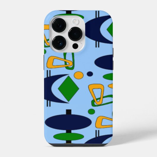 Retro halvemaan-totemvormen iPhone hoesje (Achterkant)