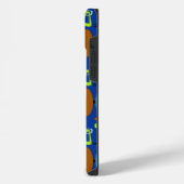 Retro halvemaan-totemvormen iPhone hoesje (Linkerkant)
