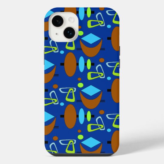 Retro halvemaan-totemvormen iPhone hoesje (Achterkant)