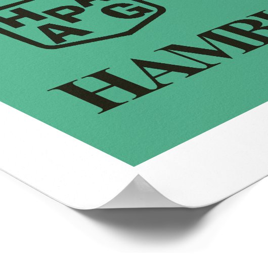 retro Hamburg Amerika scheepvaartroute Poster (Hoek)