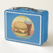 Retro hamburger en cola. (Achterkant)
