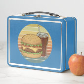 Retro hamburger en cola. (In situ)