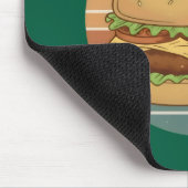 Retro hamburger en cola. muismat (Hoek)