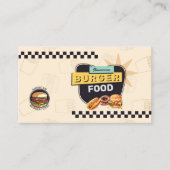 Retro Hamburger Stand Visitekaartje (Voorkant)