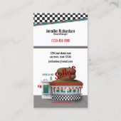 Retro Hamburger Stand Visitekaartje (Voorkant)