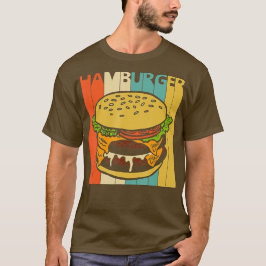  Retro Hamburger T-shirt (Voorkant)