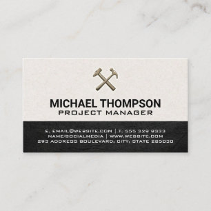 Retro Hammers Logo Visitekaartje