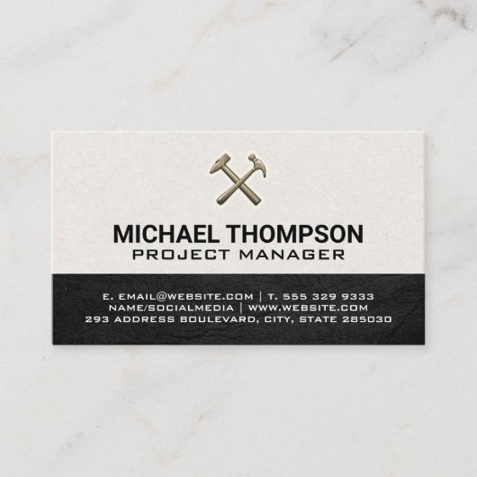 Retro Hammers Logo Visitekaartje (Voorkant)