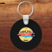 Retro Hana Y Hawaii Strand Surfen Sleutelhanger (Voorkant)