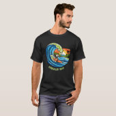 Retro Hanalei Bay Kauai North Shore Surfing  T-shirt (Voorkant volledig)