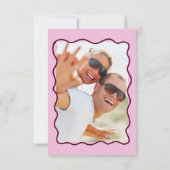 Retro Hand Drawn Champagne Tower Photo Wedding Save The Date (Achterkant)