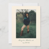 Retro Hand Drawn Funky Fun Verjaardag Dinner Party Kaart (Achterkant)