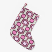 Retro Hand Drawn Geometric Square Pattern Minimal Kleine Kerstsok (Voorkant (Hangend))