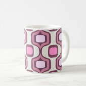 Retro Hand Drawn Geometric Square Pattern Minimal Koffiemok (Voorkant rechts)