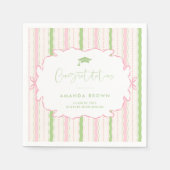 Retro Hand Drawn Grad Party 2026 Servet (Voorkant)