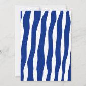 Retro Hand Drawn Handwritten Blue Italian Wedding Kaart (Achterkant)