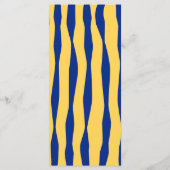 Retro Hand Drawn Handwritten Blue Italian Wedding Menu (Achterkant)