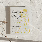 Retro Hand Drawn Summer QR Code Photo Wedding Kaart