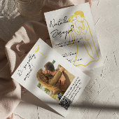 Retro Hand Drawn Summer QR Code Photo Wedding Kaart