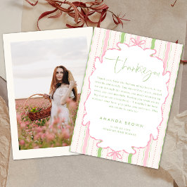 Retro Hand Drawn Thank you Graduation Kaart