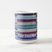 Retro Hand gebreide kleurrijke strepen Leuk Koffiemok (Center)