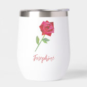 Retro Hand-Geïllustreerde Rode Roos Unieke Custom (Links)