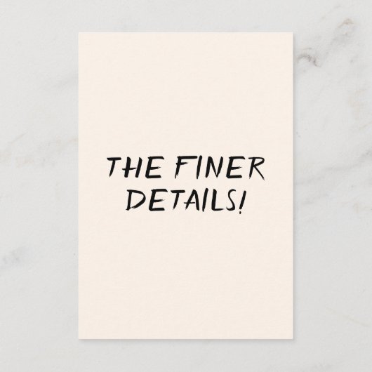 Retro Hand geschreven eigenzinnige Lijst bruiloft  Informatiekaartje (Achterkant)