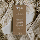 Retro Hand Geschreven Getekend Bruin Eigenzinnige  Menu