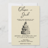 Retro Hand Geschreven Getekend Cake Quirky trend T Kaart (Voorkant)