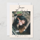 Retro Hand Geschreven Getekend Eigenzinnige Bold F Save The Date (Voorkant)