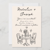 Retro Hand Geschreven Getekend Eigenzinnige Bold F Save The Date (Achterkant)