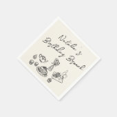 Retro Hand Geschreven Getekend Leuke Verjaardag Br Servet (Hoek)