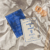 Retro Hand geschreven getekend uniek allen in één  Kaart