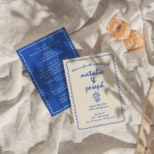 Retro Hand geschreven getekend uniek allen in één Kaart