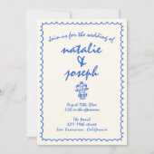 Retro Hand geschreven getekend uniek allen in één Kaart (Voorkant)