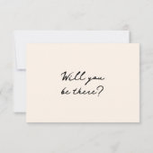 Retro Hand Geschreven Getekend Vet Eigenzinnige Le RSVP Kaartje (Achterkant)