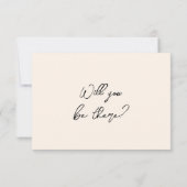 Retro hand geschreven getekende vet eigenzinnige b RSVP kaartje (Achterkant)