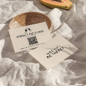 Retro Hand Geschreven Getrokken Bril QR Code Bruil RSVP Kaartje