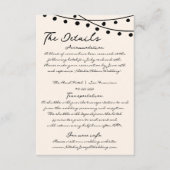 Retro Hand geschreven Getrokken eigenzinnige Bruil Informatiekaartje (Voorkant)