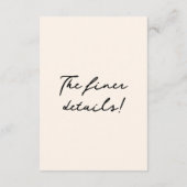 Retro Hand geschreven Getrokken eigenzinnige Bruil Informatiekaartje (Achterkant)