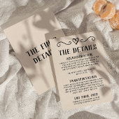 Retro Hand geschreven Getrokken eigenzinnige Bruil Informatiekaartje